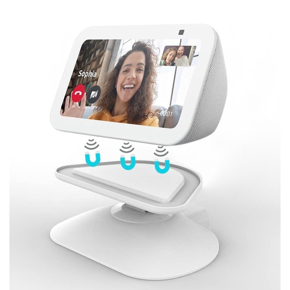 2 Pack Echogear Premium Tilt Swivel Stand for Amazon Echo Show 5 White EGMA-ESS1